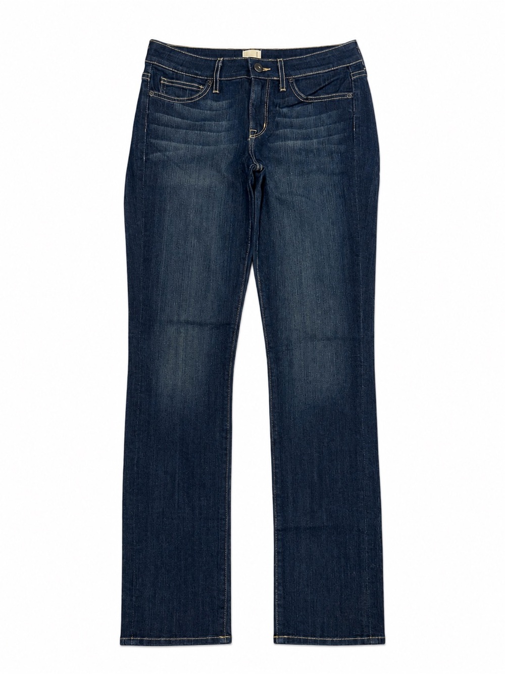 Rich & Skinny Distressed Straight Leg Stretch Women's Blue Denim Jeans Size 26
